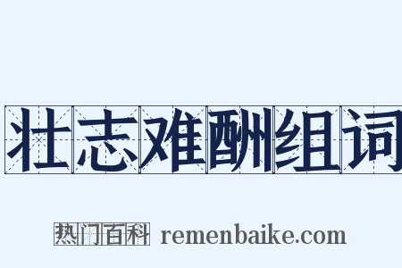 壮志难酬组词是什么意思的图片